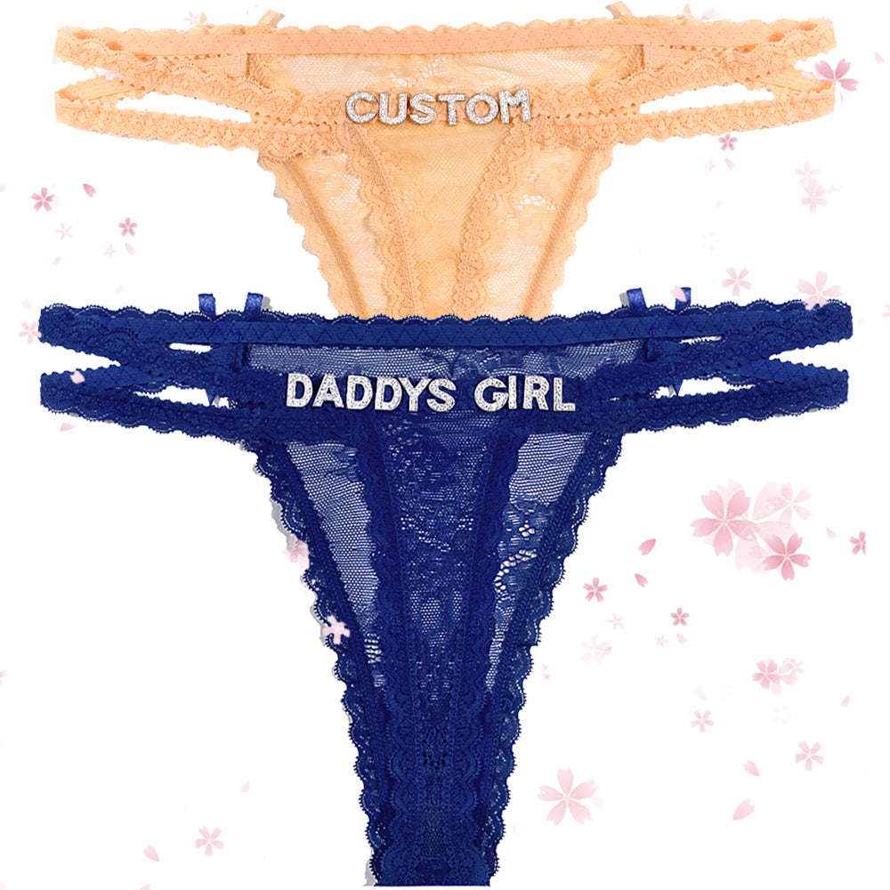 2-Pack Custom Thongs with Name On It