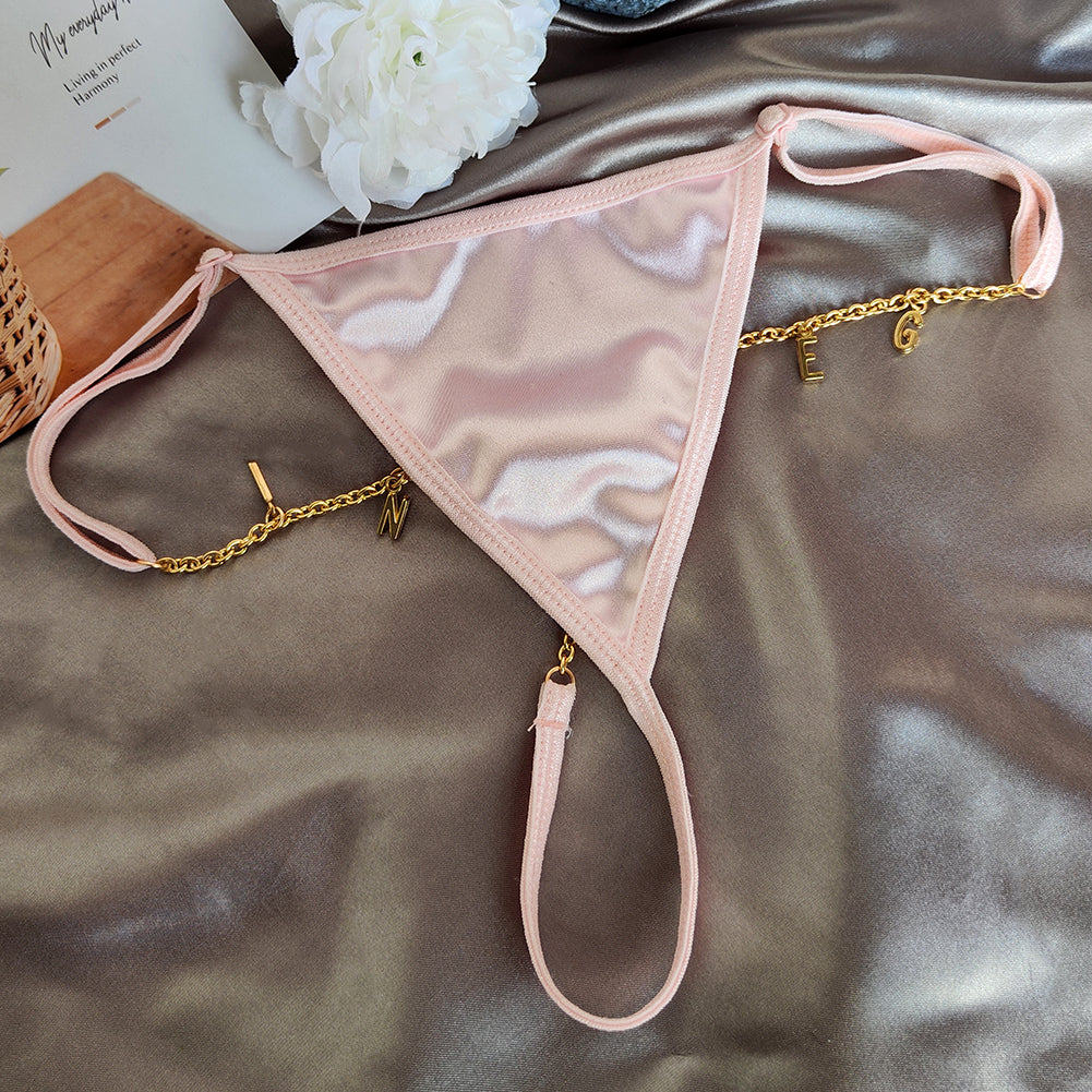 Personalized Custom metal Letters Thongs