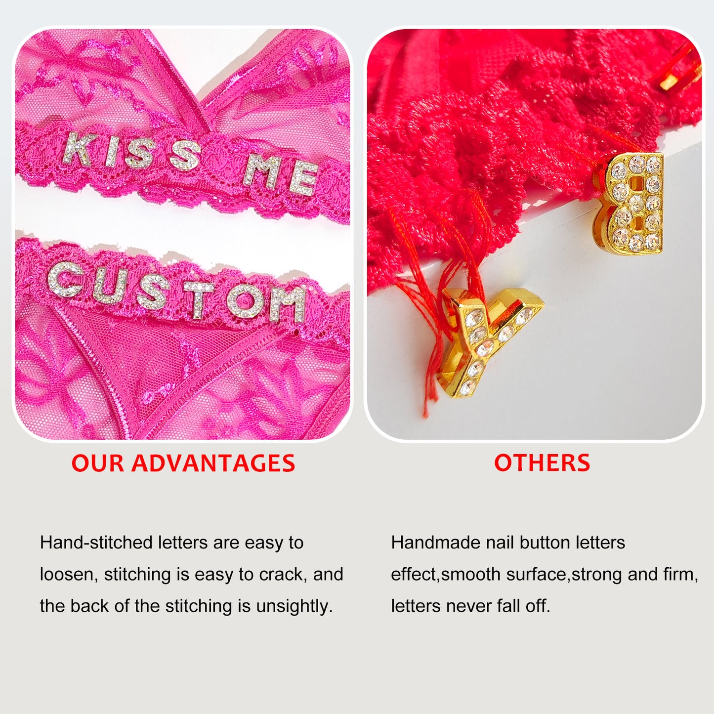 Personalized Lace Lingerie Set – Custom Name Bra + Panty