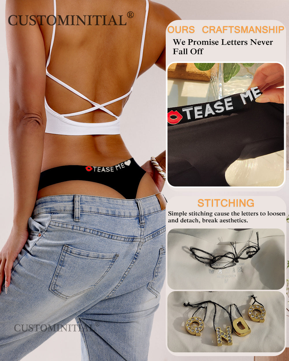 4 Pack Seamless Thongs for Women