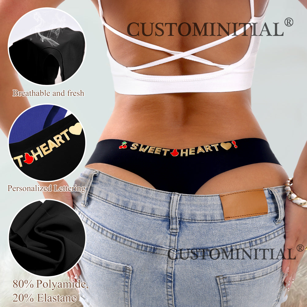 4 Pack Personalized Seamless Thongs