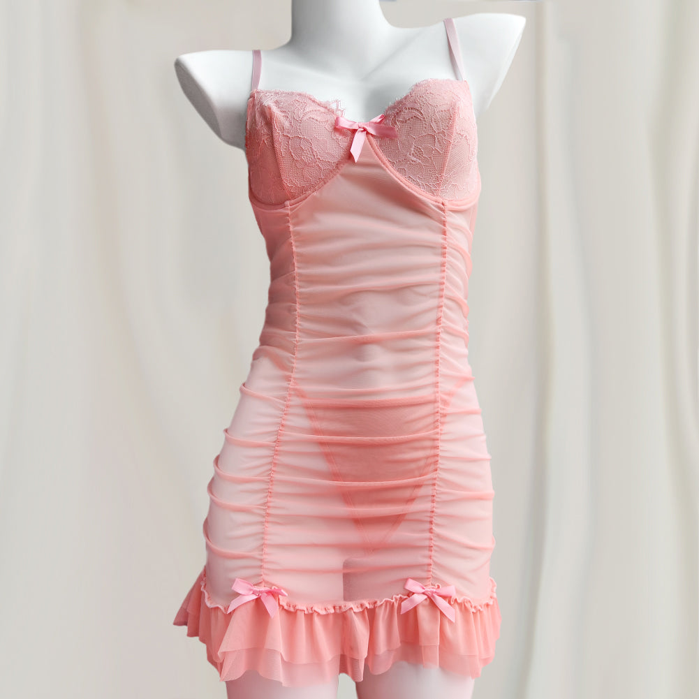 Sexy Custom Crystal letters Lingerie Pajamas Set
