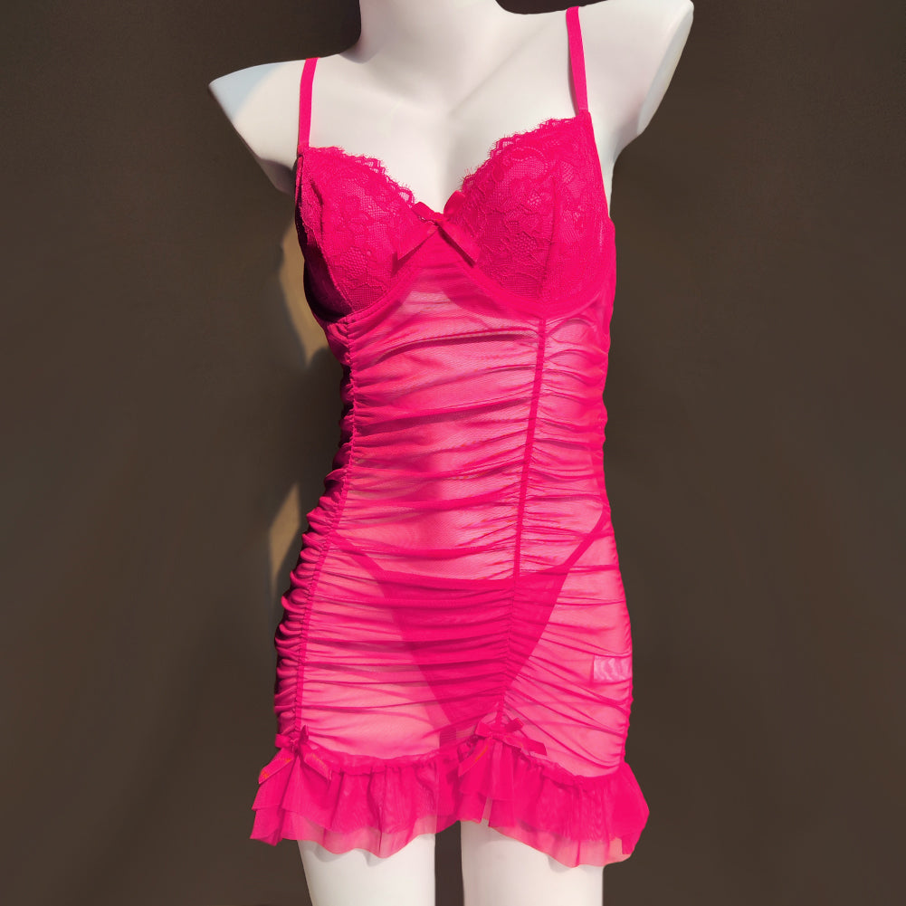 Sexy Custom Crystal letters Lingerie Pajamas Set