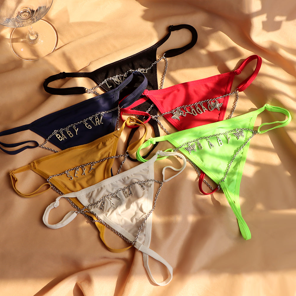 Personalized Custom Letter Thong