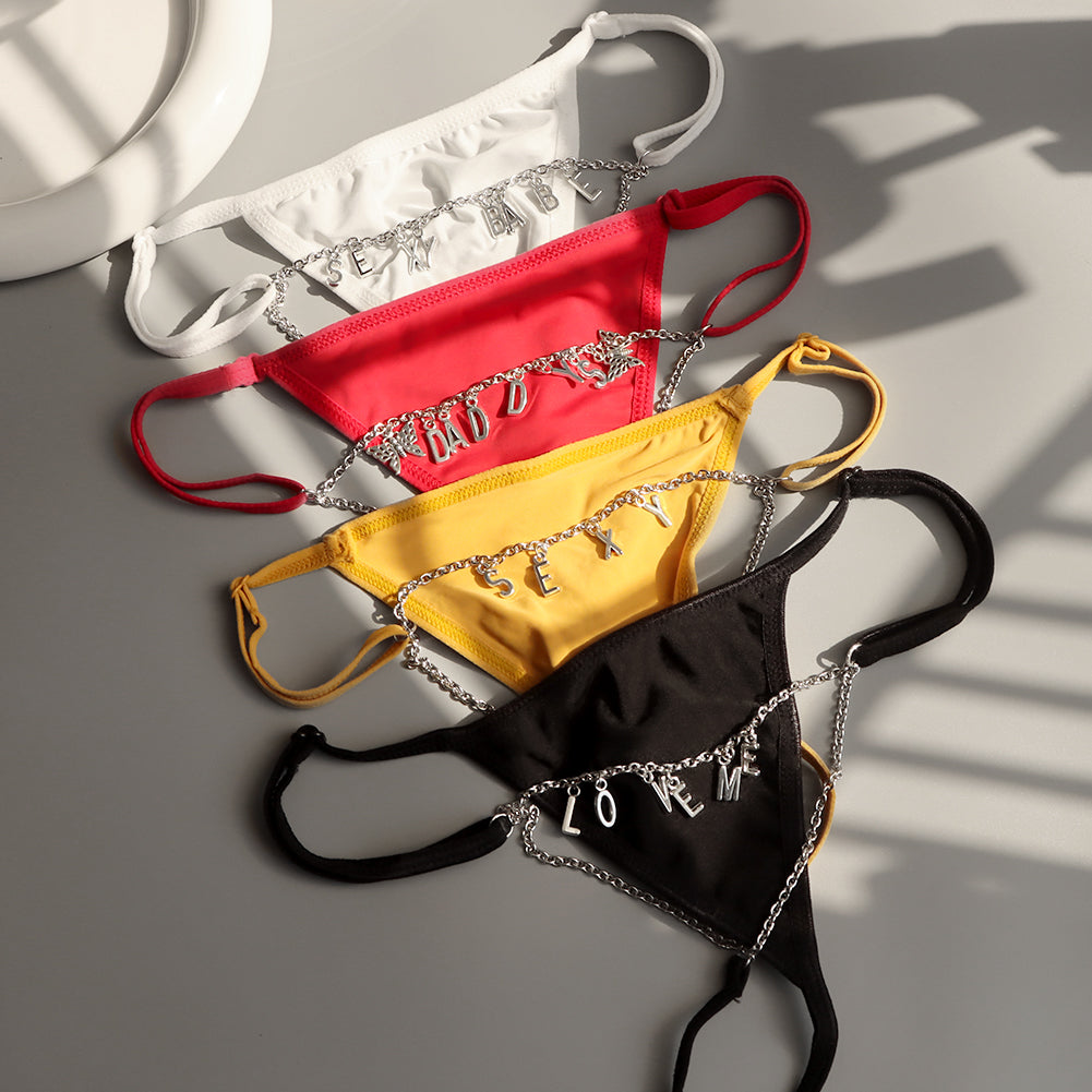 Personalized Custom Letter Thong
