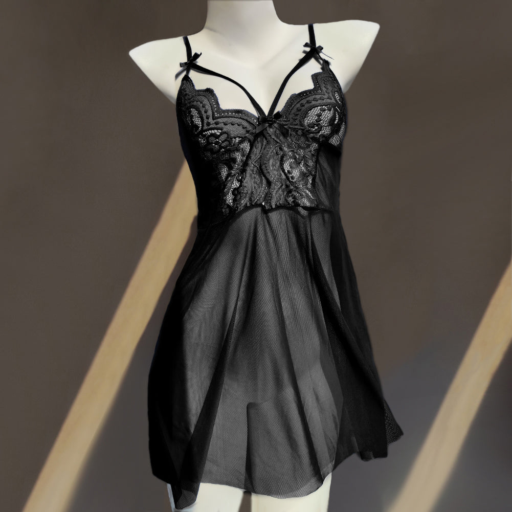 Lace custom crystal letters Lingerie Pajamas Set