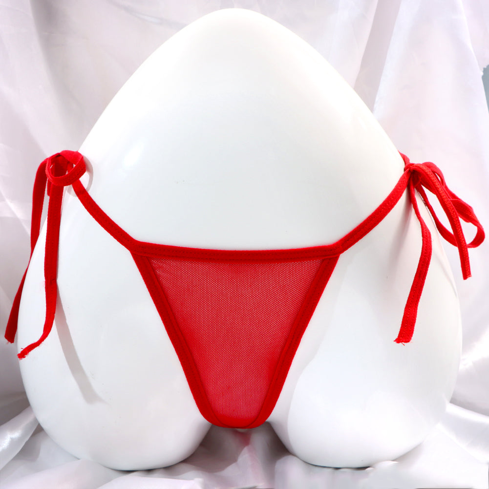 Sexy custom crystal letter thong with knot closure