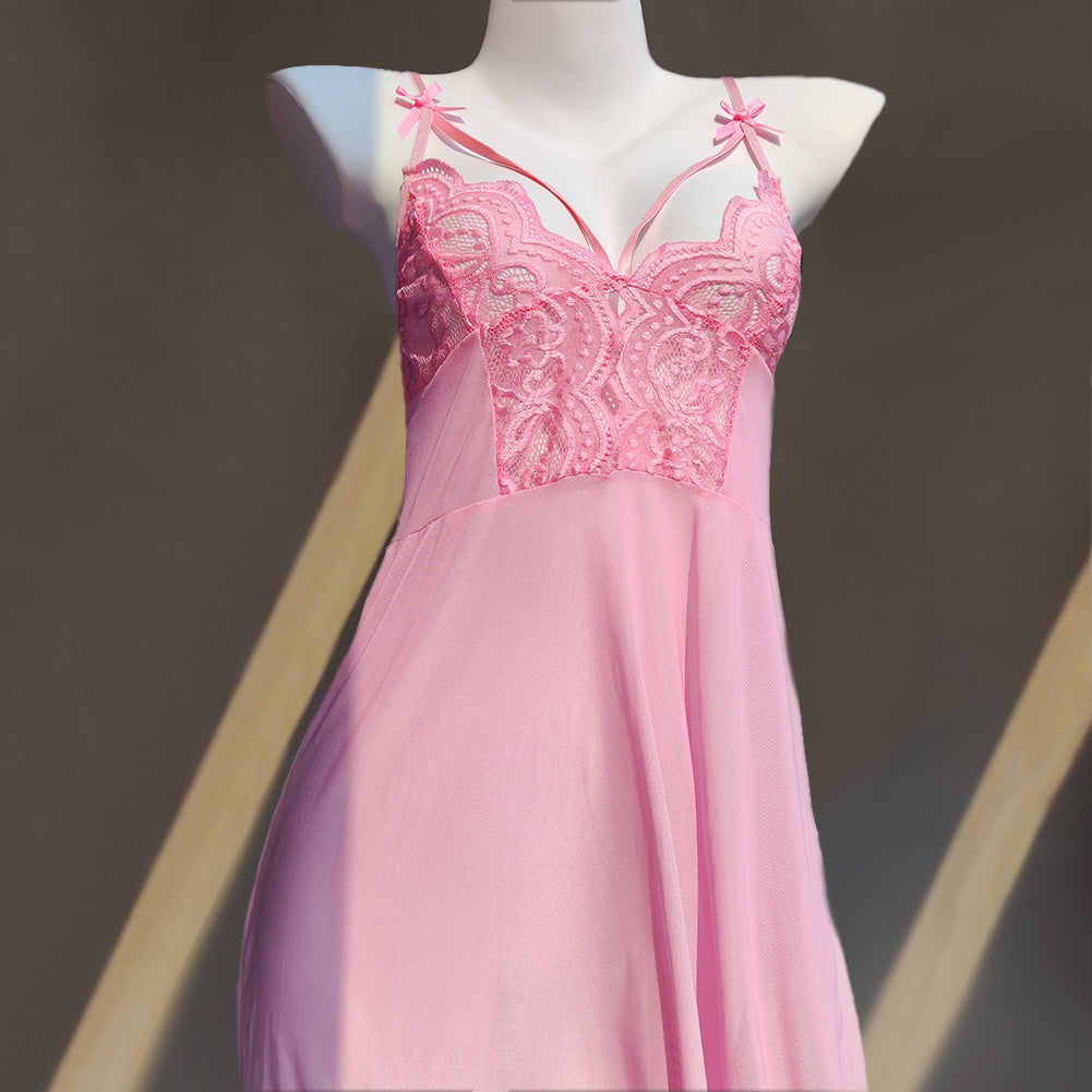 Lace custom crystal letters Lingerie Pajamas Set