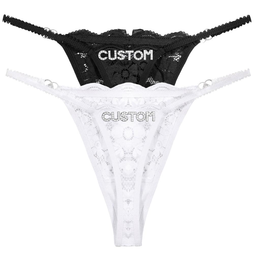 2-Pack Personalized Crystal Letters Thongs
