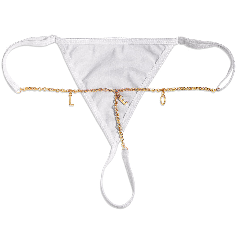 Personalized Custom metal Letters Thongs