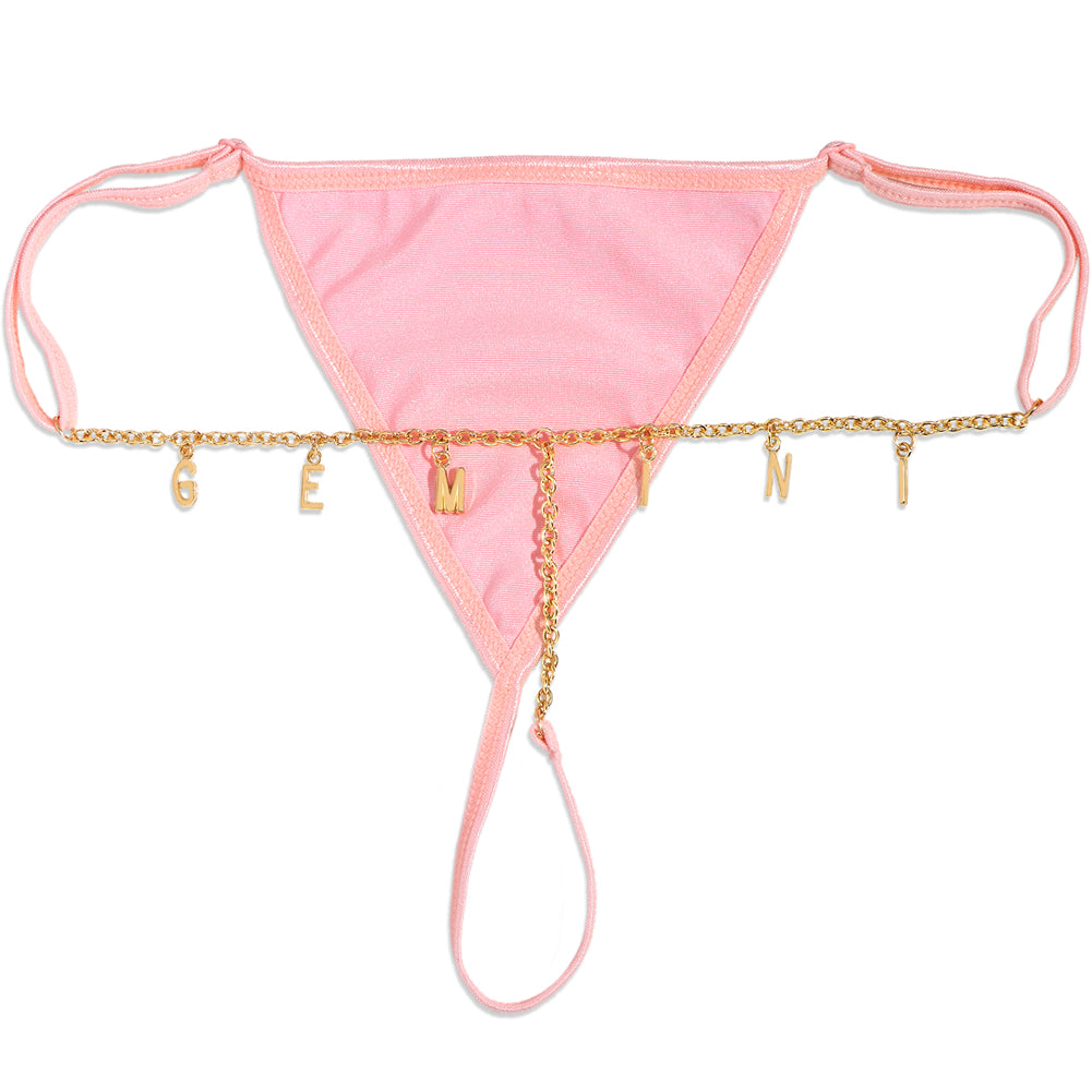 Personalized Custom metal Letters Thongs