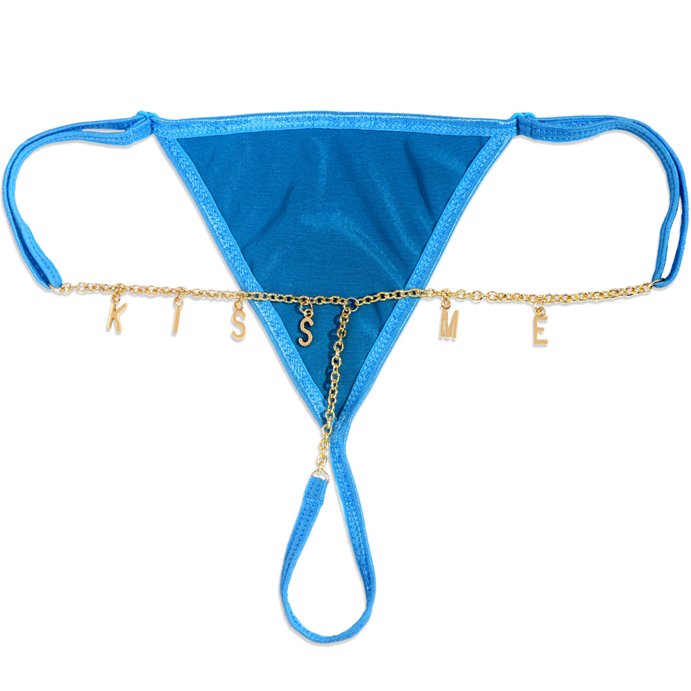 Personalized Custom metal Letters Thongs