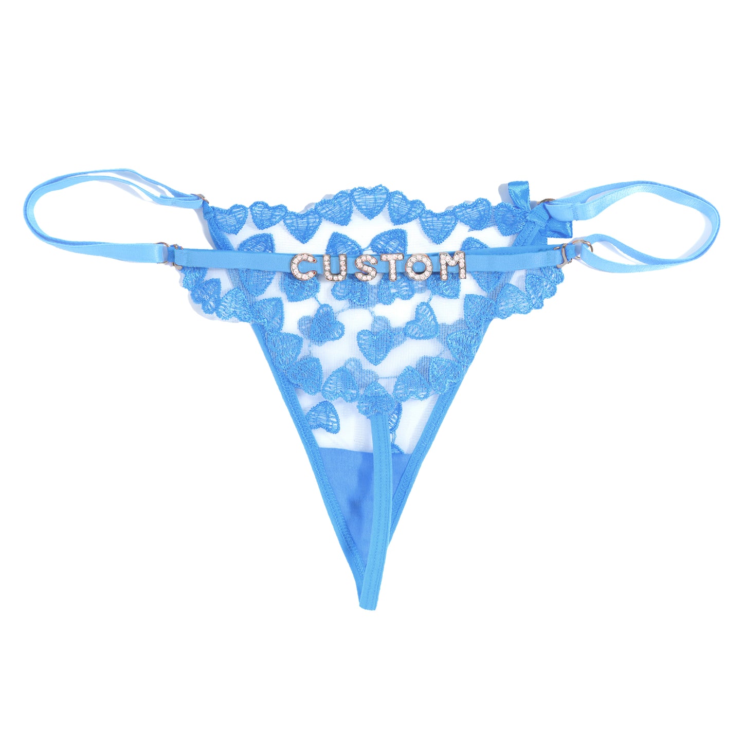 Custom Name Embroidery Lace Thong for Women