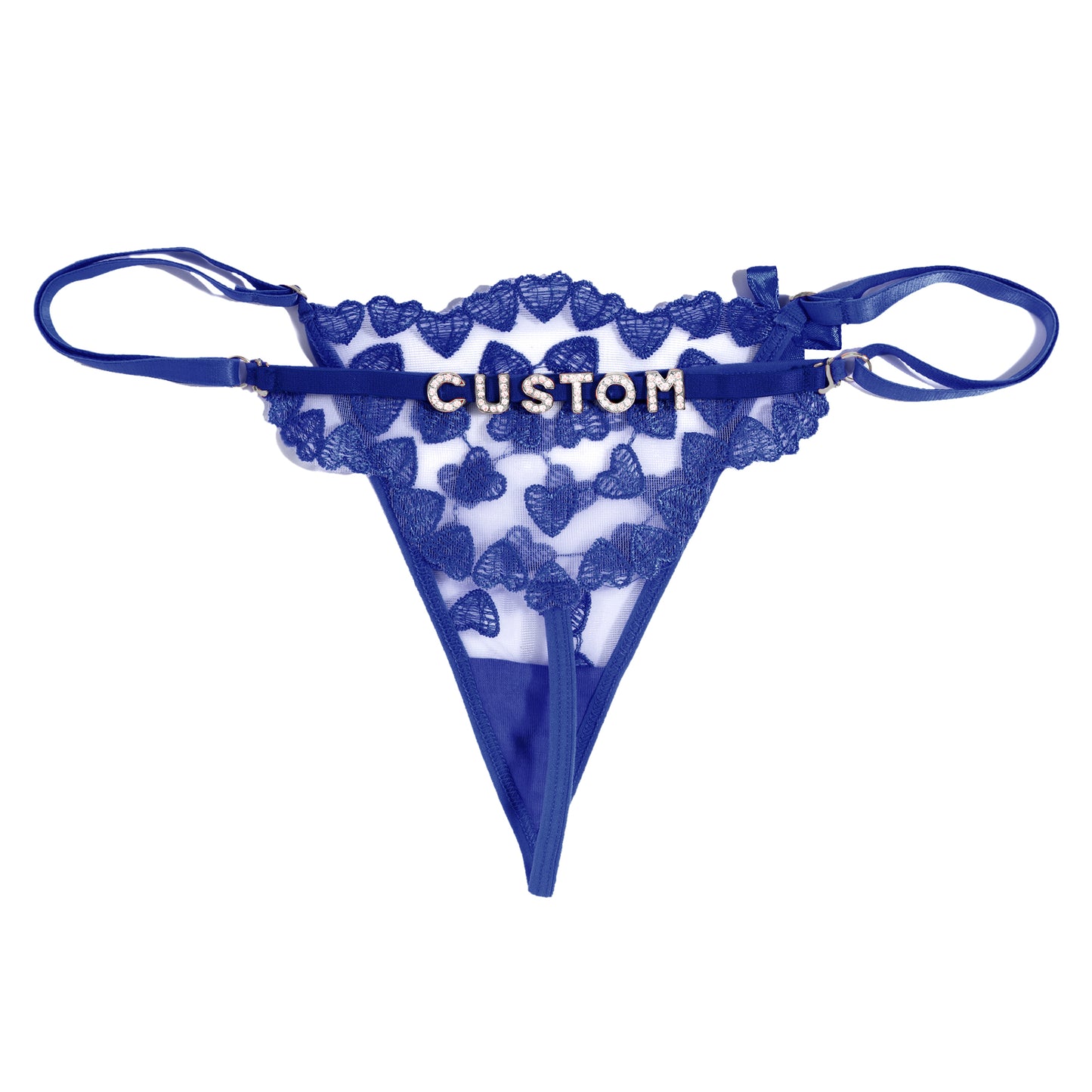 Custom Name Embroidery Lace Thong for Women