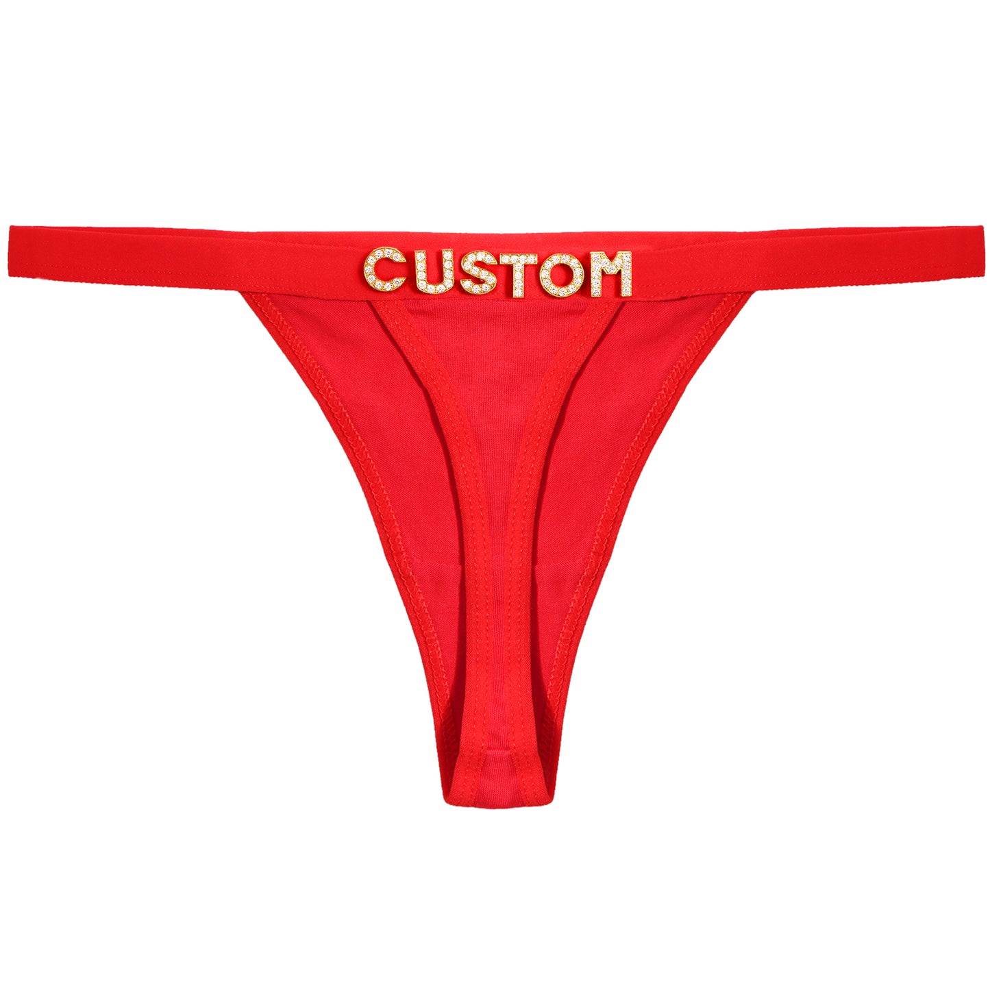 Personalized Crystal Letters Thongs