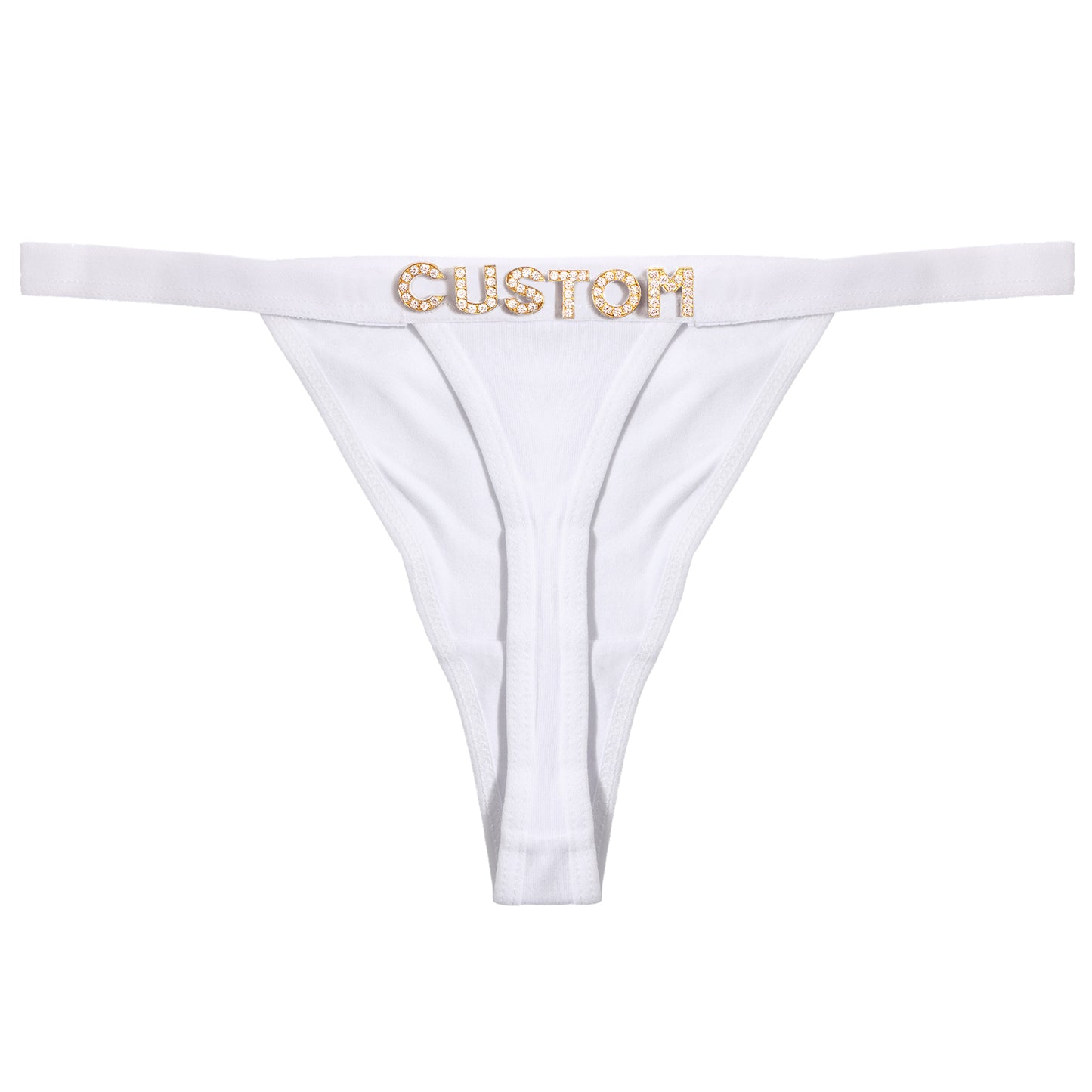 Personalized Crystal Letters Thongs