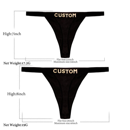 Personalized Crystal Letters Thongs