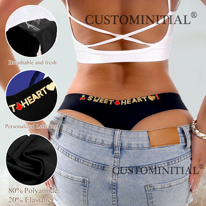 4 Pack Personalized Seamless Thongs