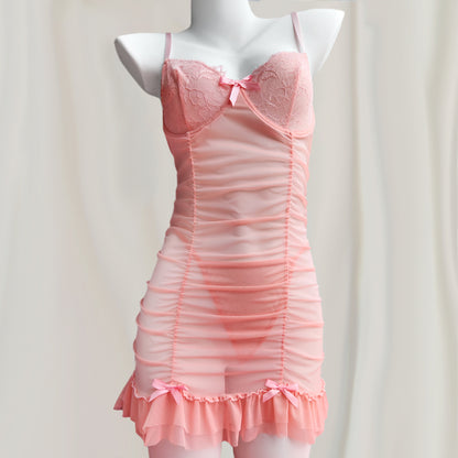 Sexy Custom Crystal letters Lingerie Pajamas Set