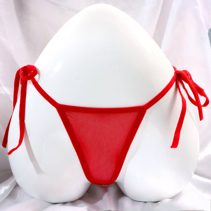 Sexy custom crystal letter thong with knot closure