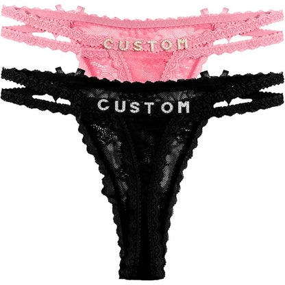 2-Pack Custom Thongs with Name On It