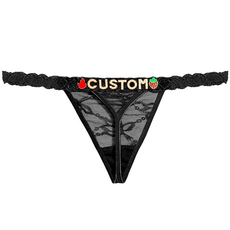 Personalized Lace Thong – Custom Name Panty