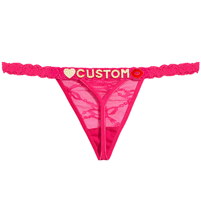 Personalized Lace Thong – Custom Name Panty