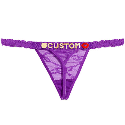 Personalized Lace Thong – Custom Name Panty