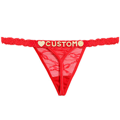 Personalized Lace Thong – Custom Name Panty