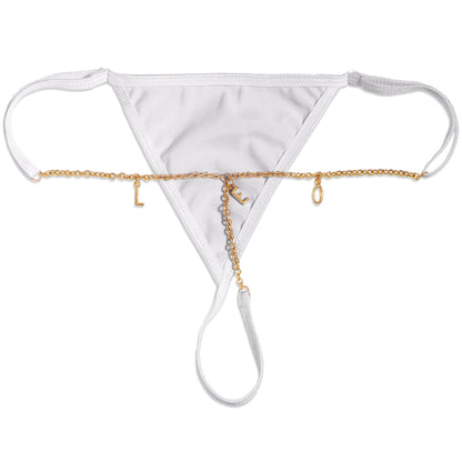 Personalized Custom metal Letters Thongs