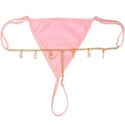 Personalized Custom metal Letters Thongs