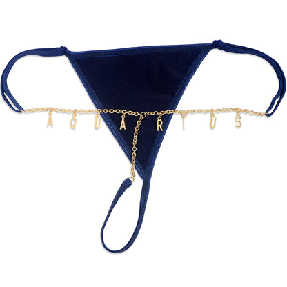 Personalized Custom metal Letters Thongs