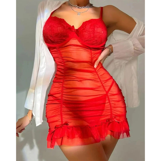 Sexy Custom Crystal letters Lingerie Pajamas Set