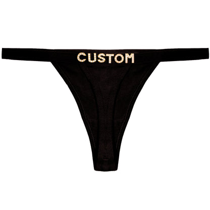 Personalized Crystal Letters Thongs