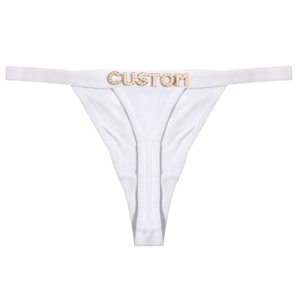 Personalized Crystal Letters Thongs