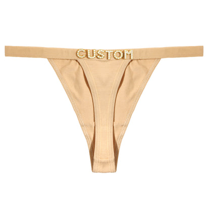 Personalized Crystal Letters Thongs