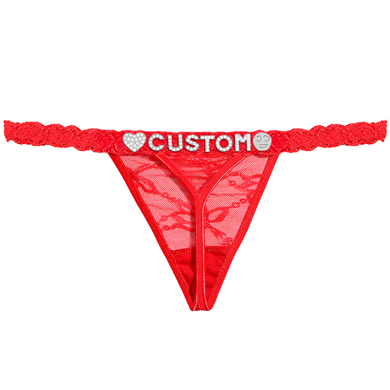 Personalized Lace Thong – Custom Name Panty
