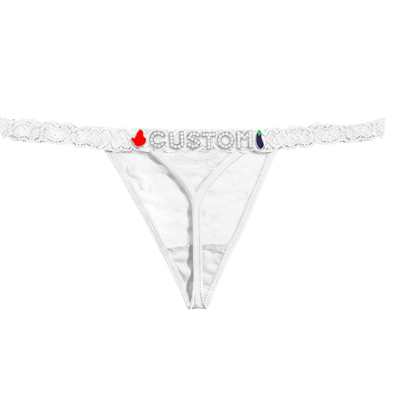 Personalized Lace Thong – Custom Name Panty